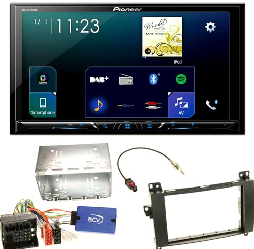 Pioneer SPH-DA230DAB Autoradio CarPlay Android Auto Bluetooth USB Digitalradio DAB+ Einbauset für Mercedes Vito W447