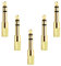 Valefod Stereo Audio Adapter 6.35mm (1/4 inch) Male to 3.5mm (1/8 inch) Female Headphone Jack, 5 Pack