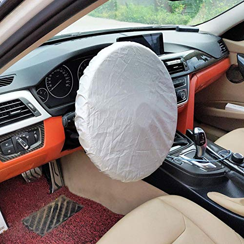 haodene Sonnenschutz Auto Lenkrad, Sonnenschutz Lenkradabdeckung Lenkradhülle Schutz Demontieren Hochwertiges Versilbertes Tuch Sonnencreme Isolierung Für Die Meisten Auto Modelle
