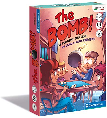 Clementoni - The Bomb-Mazzo, Cartas Infantiles, Mesa, Juego de Fiesta para Toda la Familia, 2-6 Jugadores, 7 años +, Made in Italy, Multicolor, 16303