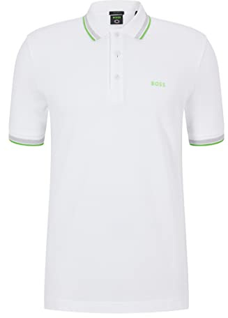 BOSS Men's Paddy Curved Polo Shirt, Natural101, XXL