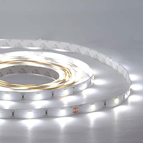 Manningham Lighting 5M IP65 Waterproof 12v LED Strip Light Neutral White 4000K Bright Tape Under Cabinet Bar Camper Van Campervan Shelf Motorhome Caravan Lighting (IP65 - Neutral White)
