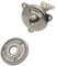 Ventano antiker WC Set Rosetten Türbeschlag mit Frei/Besetzt Schild in Nickel matt