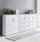 Schrankwand TABOR 9 Büroregal Aktenschrank Büroschrank abschließbar in diversen Farbvarianten (lichtgrau/weiß Hochglanz, 6-türig)