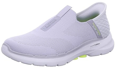 Skechers GO Walk 6 Slip-Ins Athletic Schlupfschuhe für Herren, Freizeitschuhe, Sneaker mit Memoryschaum, GRAU, 41.5 EU