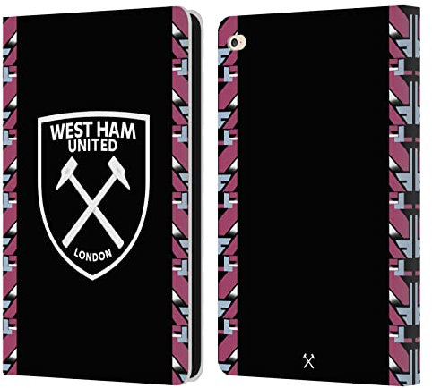 Head Case Designs Offizielle West Ham United FC Away 2022/23 Crest Kit Leder-Wallet-Hülle Kompatibel mit Apple iPad Air 2 (2014)