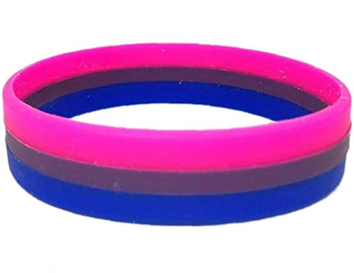 Fopytu 2 Stück Gay Pride Silikon Armbänder LGBT Lesben Regenbogen Armbänder Sport Gummi Armbänder Schmuck Geschenke