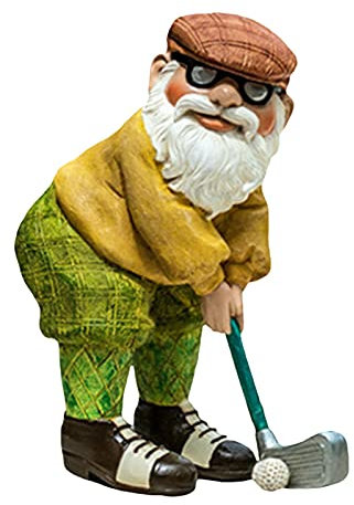 Yeeda Miniatur Gartenzwerg Figuren, Gartenzwerg-Statue Golf-Zwerge, Gartenzwerg Garten Figuren Zwerge Gartendeko, Außen-/Innendekoration, Lustige Rasenfigur