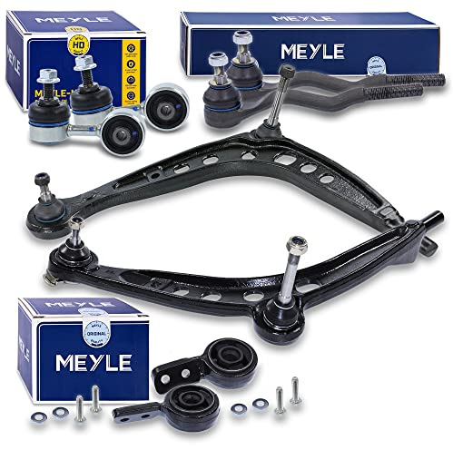 BESTPRICE 2x Querlenker Vorderachse vorne unten links & rechts mit Lager, 2x Koppelstange vorne, 2x Spurstangenkopf, Kompatibel mit BMW 3er (E30), 3 Cabriolet (E30), 3 Touring (E30)