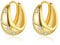 Huggie Creolen für Damen, Kleine Goldene Creolen mit Zirkonia Ohrringen mit 18 Karat Echt Vergoldet, Hypoallergene Ohrringe, Trendiger Schmuck für Frauen