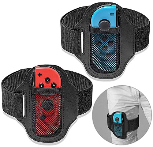 [2 Stücke] Beingurt Ring Fit Abenteuer NS Schalter/Schalter OLED Elastischer Beingurt für Joy Con Controller, Beinbänder Kompatibel mit Ring Fit Adventure Switch Sport