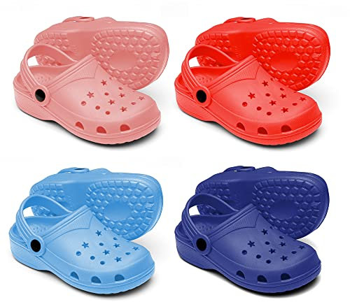 Sandalo Clog Uomo Donna e Bambino in Eva Made in Italy Zoccoli Classici Sabot (Rosa Baby, Numeric_30)