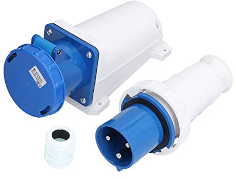 Conectores Industriales Cable Impermeable Conector de Alimentación de Enchufe de Cable Enchufes, Convertidores Trifásicos de 3 Pines 2P+E 220-250V 63A