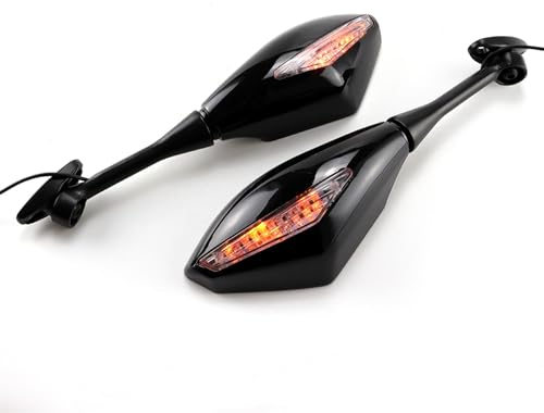 Lenkerendenspiegel Motorrad Blinker Integrierte Spiegel Licht Für CBR600RR Für 2003-2017 Für CBR1000RR Motorrad Weiten Blick Rückspiegel Motorrad Spiegel