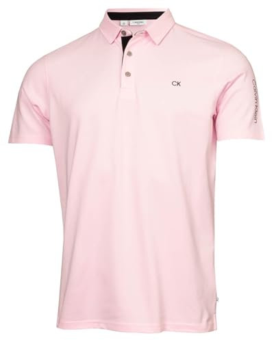Calvin Klein Polo Uni Golf pour Hommes - Rose bébé - M