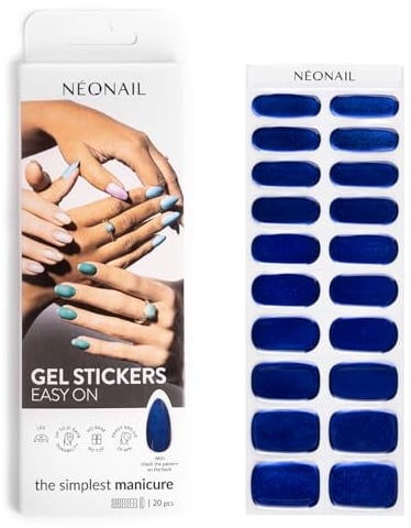 NÉONAIL Nagelfolie UV Härtend - Gel Stickers Easy On - UV Gel Strips - Fingernägel zum Aufkleben - Nagelsticker - Nagellackstreifen - Nagelaufkleber - Aufkleber Nägel - M01