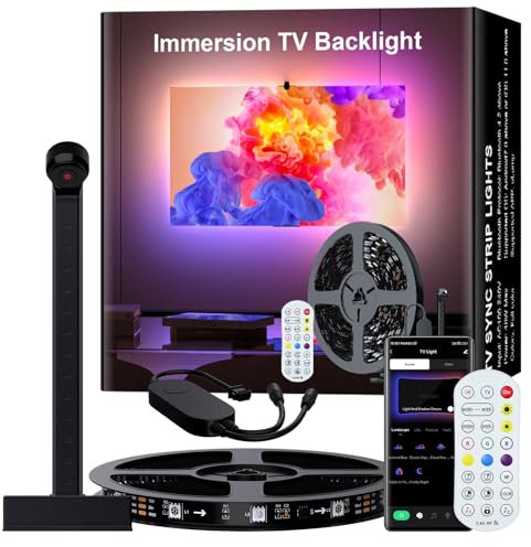 MIWATT TV LED luci 5M cambiando sincrono con TV immagine TV retroilluminazione TV con sensore AR musica sincronizzazione App RGB controllo striscia LED intelligente per TV PC 55-65pollici