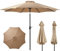 SOYDAN 270cm Outdoor-Sonnenschirm - Robuster Stangen- und Polyester-Baldachin, Marktschirm mit 8 Stabilen Rippen, Druckknopf-Neigbar und Kurbel für Pool, Veranda, Garten, Deck, Hinterhof