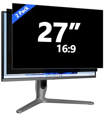TomDetm 27 Inch Privacy Screen for Computer Monitor Eye Protection Anti Glare Blue Light Monitor Privacy Shield Screen 27 Inch 16:9 Aspect Ratio [2 Pack]