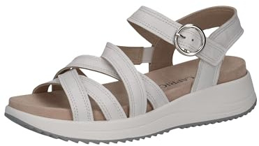 CAPRICE Damen Sandalen flach aus Leder Freizeit