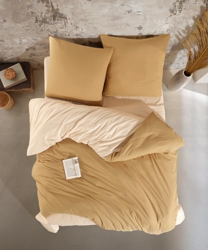 nordqueen Belmond Bettwäsche 100% Baumwolle Bettbezug aus Atmungsaktive ÖkoTex Zertifiziert Winter Bettwäsche-Set mit Kissenbezug 80x80 cm (V5, 135x200 cm)