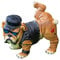 K6P6 Statue de chien pipi avec lunettes de soleil - Sculpture d'animaux nordiques - Décoration de nain 2023