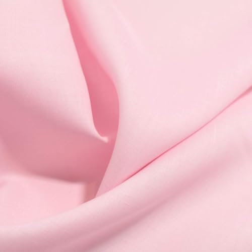 TOLKO 50cm leichtes Sommer Leinenstoff Meterware natur Leinentuch für Kleider Hose Rock Bluse Vorhänge Gardinen Kissen 140cm breit Stoffe zum Nähen Meterware Leinen Stoff kaufen (Rosa)