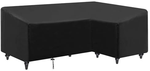 Landrip L-Form Gartenmöbel-Abdeckung Wasserdicht 420D Strapazierfahiges Oxford-Gewebe, L-Form fur den AuBenbereich Terrasse, Rattan, Ecksofa, 270x210x85x65/90CM