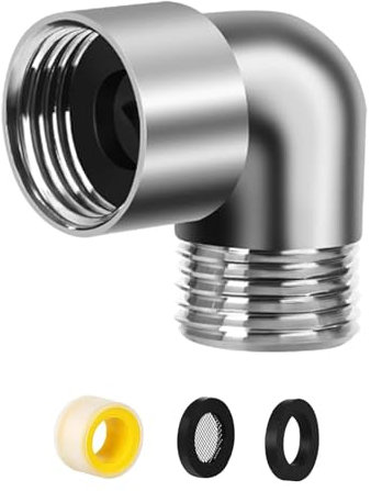 JDNH Handbrause Ellenbogenadapter Duscharm Winkel Adapter 90 Grad Duscharm Winkelverbinder für Brauseschlauch