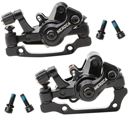 VrayKnol Mechanische Scheibenbremse, Scheibenbremse, Bremssattel, Aluminiumlegierung, Geeignet für die meisten Standard-Mountainbikes, Rennräder und Falträder, Schwarz, 2 Stück(vorne + hinten)