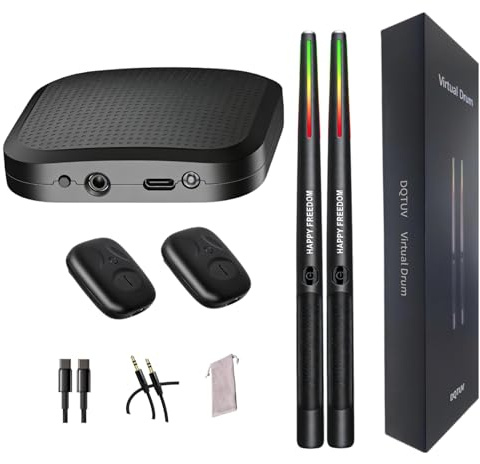 Electronic Drumsticks, Air Drumsticks with Wireless Sensors, Play Drums Anywhere, Portable Digital Drum Sticks for Adults, Gift for Drummers & Music Lovers