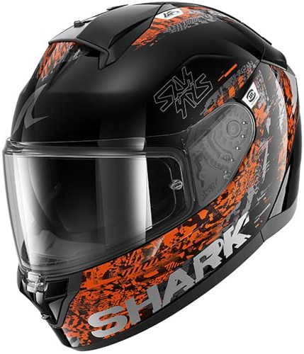 SHARK, Integraler Motorradhelm RIDILL 2 SPEED-VIB Black Anthracite Orange KAO, L