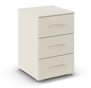 Rauch Möbel ADITIO, Nachttisch, Farbe Beige, Maße 40x61x42 cm | Nachtkommode im zeitlosen Stil, 3 Schubladen, Soft-Close, für Schlafzimmer, Jugendzimmer, Kinderzimmer, Gästezimmer