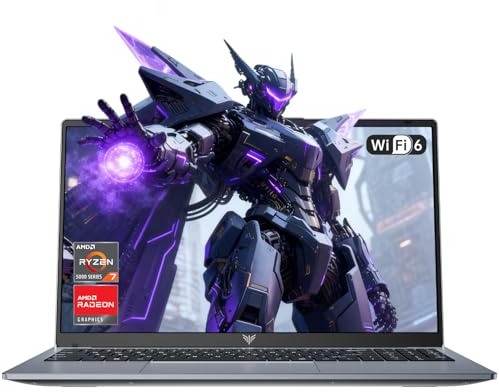 Tivique 15.6 FHD Laptop with Ryzen 7 5700U (Processor up to 4.3GHz) | 8 C/16 T - 16GB RAM DDR4 + 1TB M.2 SSD Laptops Computer,HD Display,HDMI,BT5.2,USB3.2,Type-C,Dual Speakers,65W Adapter, WiFi 6