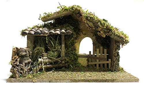 Ferrari & Arrighetti Leere Holzhütte mit Zaun, Holz, Mehrfarbig, Einheitsgröße