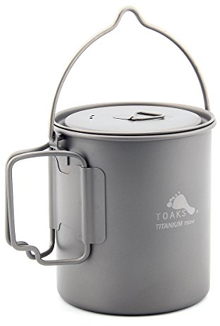 Toaks Mug portable en titane ultraléger, tasse à eau, Pot de 750 ml.