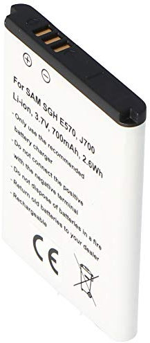 AccuCell - Batteria per Samsung SGH E570, J700, Li-ion, 3,7 V, 700 mAh, 2,6 Wh