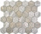 Keramik Mosaik Hexagon Holz grau Fliesenspiegel Badfliese Küchenfliese Mosaikwand Wandverkleidung Duschwand Thekenverkleidung Badewannenverkleidung_f | 10 Mosaikmatten