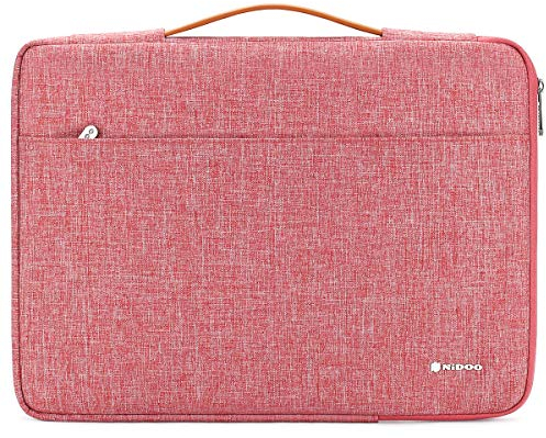 NIDOO 14 Zoll Laptop Tasche Sleeve Hülle Notebook Aktentasche Laptoptasche für 15 Surface Laptop 3 4/14 Chromebook 3/14 ThinkPad P14s T14 T14s L14 Gen 2/14 Chromebook Spin 514, Rot