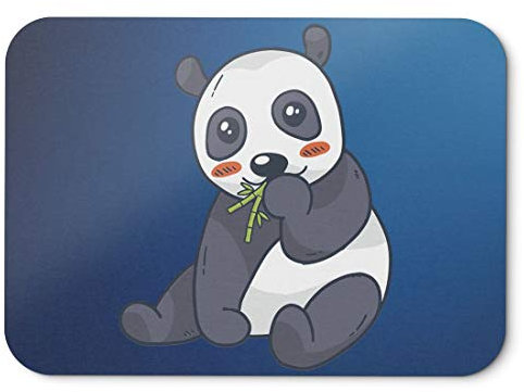 BLAK TEE Cute Panda Eating BambooMouse Pad 18 x 22 cm in 3 Colours Blue