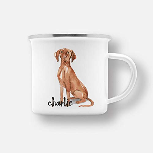 Mug personnalisé en émail Vizsla