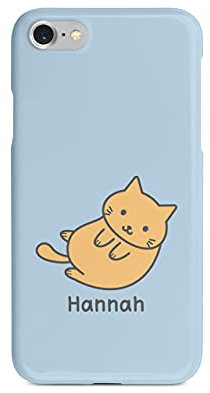 Tirita Personalised Phone Case Cover Compatible with iPhone 6 & 6s - Drawing Cartoon Kitten [05 - Lazy Cat]