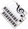 NINEWORD Music File Folder Document Wallets A4 Size Sheet Music Folder Music Themed Plastic Wallets Storage Folder with Pocket (2, White)