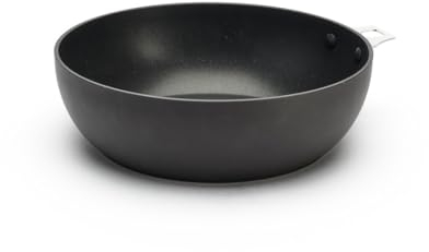DE BUYER - Sauteuse bombée antiadhésive CHOC INTENSE TWISTY amovible en aluminium - Diamètre 24 cm -, Gris