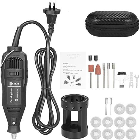 Funien Affûteuse de tronçonneuse Meuleuse de chaîne Scie électrique Affûteuse d'outils de meulage électrique avec tête de meulage + d'angle + Affûteuse d'électrode de tungstène Prise