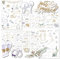 weddlyn® – Aufkleber für die Hochzeit – 180 Stickers für Gästebuch Hochzeit – inspirierende Motive – perfektes Stickerset für Scrapbook Hochzeit - Pastell Farbe mit Glitzer (lila)