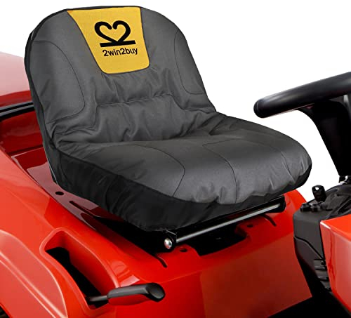 Riding Lawn Mower Seat Cover, Heavy Duty 600D Polyester Oxford Tractor Seat Cover with Padded Cushion Surface, Durable Waterproof Seat Cover Fits Craftsman,Cub Cadet,Kubota Lawn Mower Tractor