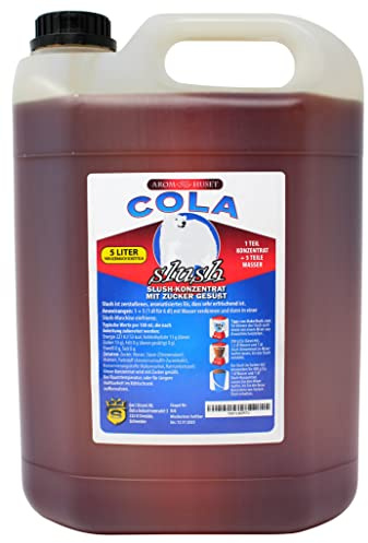 Cola-Slushkonzentrat 5 L | Mischungsverhältnis 1:5 | Slush-Eis | Crush-Eis | Wassereis | Granita | ohne künstliche Farbstoffe | für Slushie-Maker
