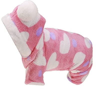 Tonsee Accessoire Weihnachten Haustier Kleidung Haustier-Kleidung-Kleidung-Winter-Hundekleidung Fawn-Fleece-Hundekleidung Hundemantel 45 (Pink-4, XL)