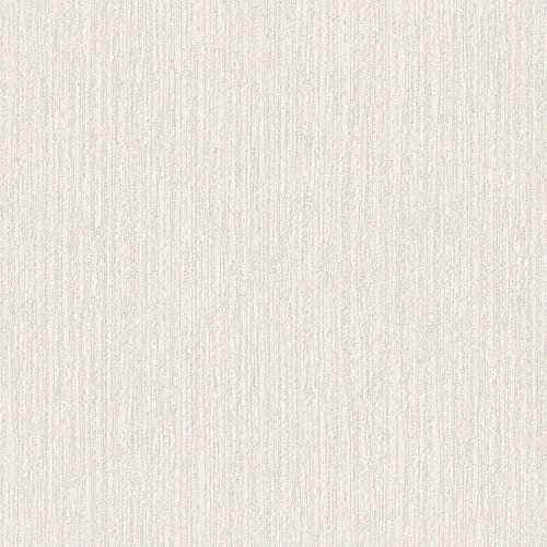 Muriva Indra Texture Cream Silver Wallpaper 335154 - Plain Glitter
